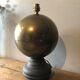 Brass and wood lamp foot