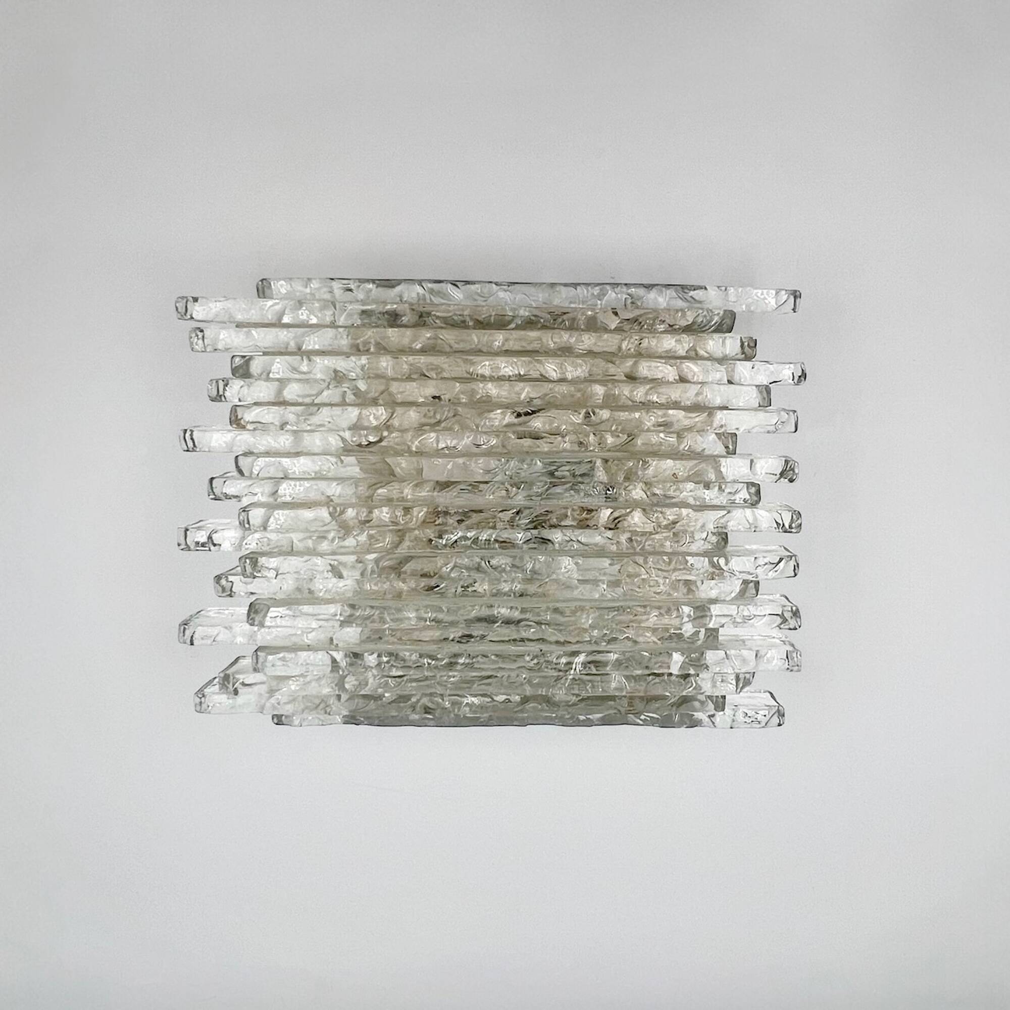 Poliarte glass wall lamp "Vesta", Italy 1970s