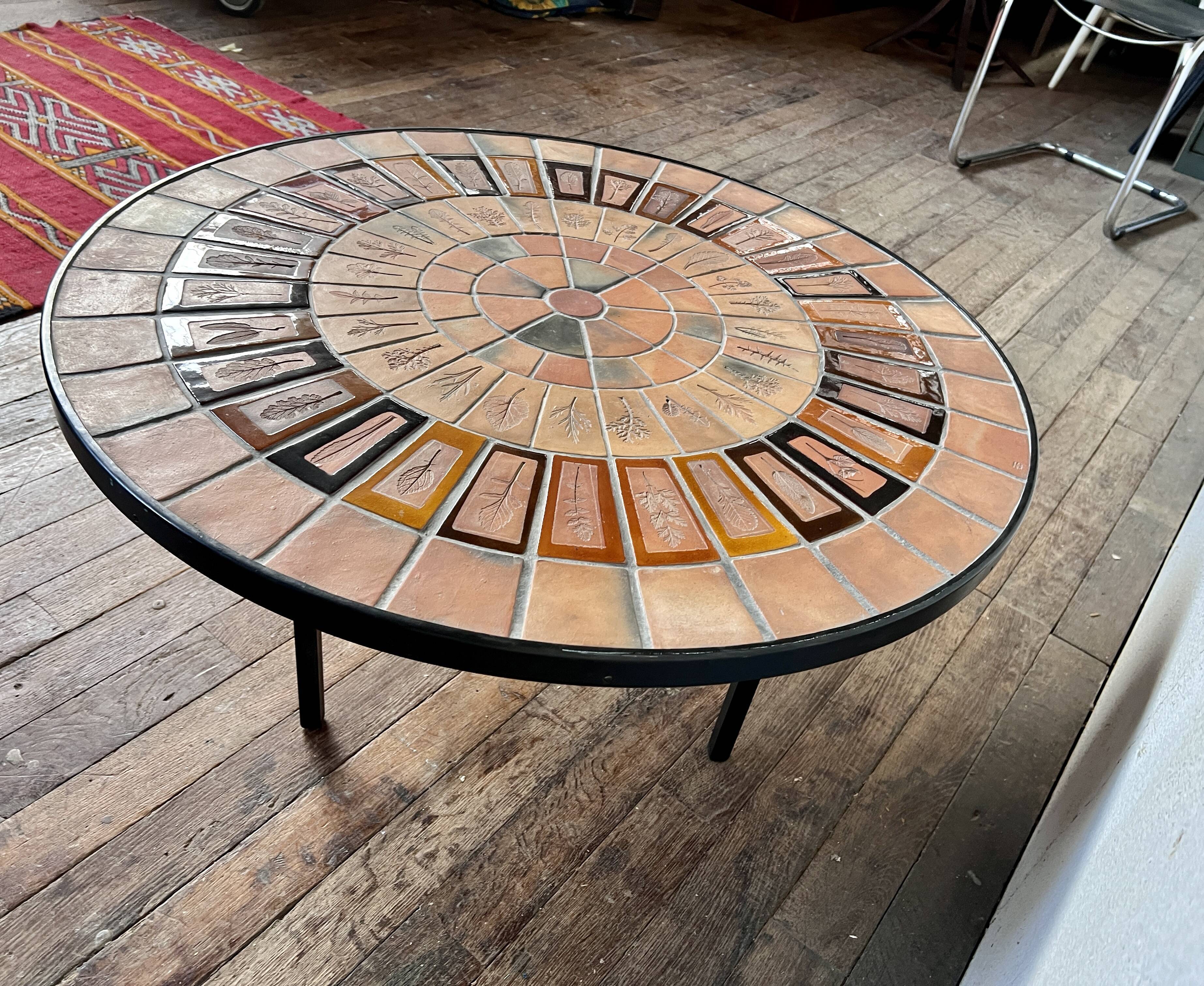 round coffee table Roger Capron Vallauris