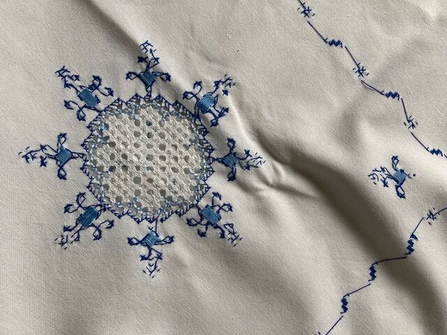 Embroidered tablecloth