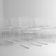 Ensemble de 7 chaises en fil de fer laqué blanc par Harry Bertoia pour Knoll, années 1970