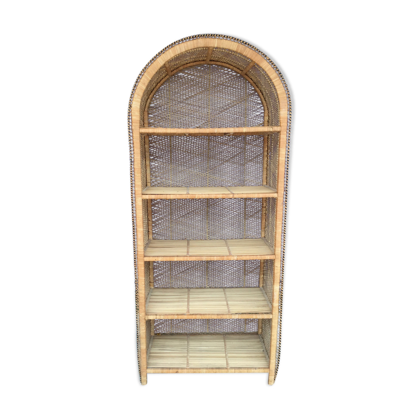 Large-style wicker shelf "Emmanuelle"
