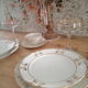 Set of 6 dessert plates or entry golden décor