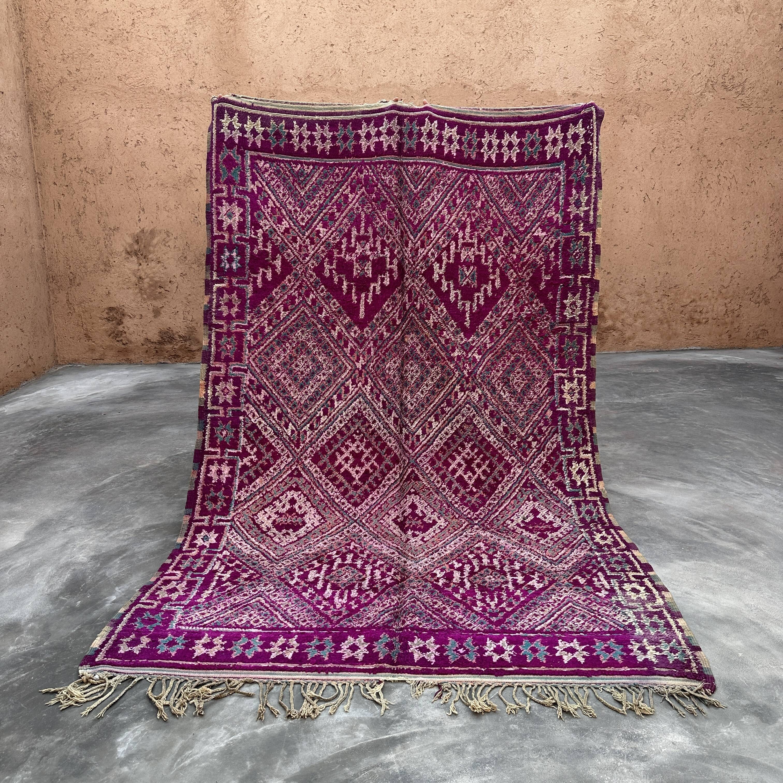 Tapis Violet Beni M'Guild - 193 x 310 cm