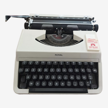 Machine à écrire Royal 201 Beige sable révisée ruban neuf