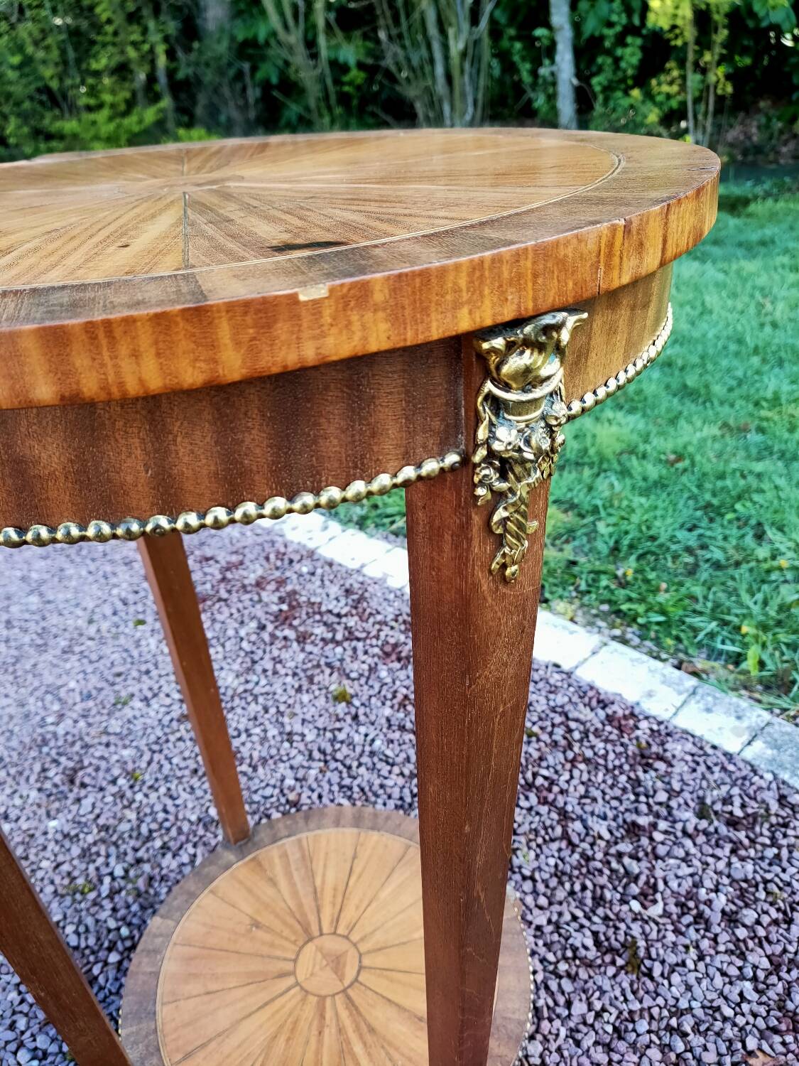 Antique Louis XVI pedestal table from the end of the 19th century
