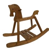 Vintage rocking horse 60s pinewood design minimalist design