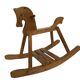 Vintage rocking horse 60s pinewood design minimalist design