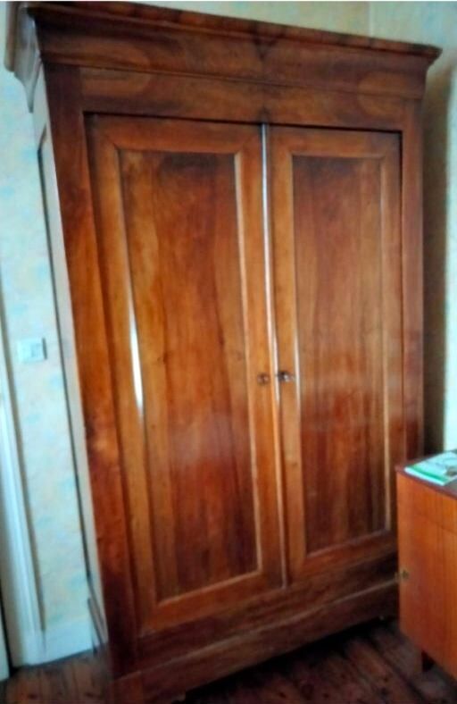 Old wardrobe Louis Philippe - walnut - XIXth