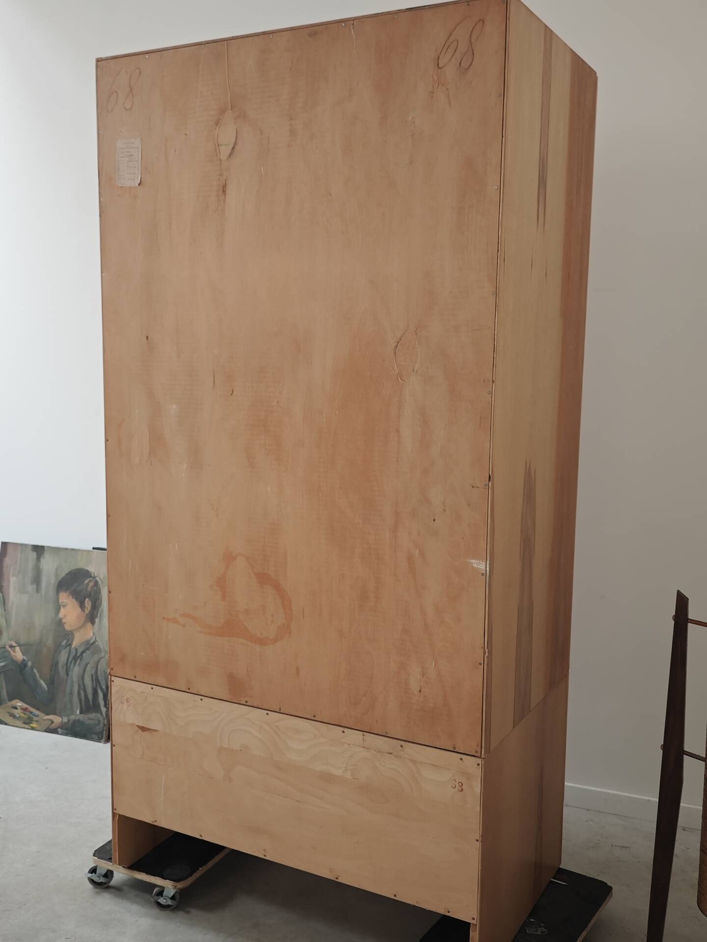 Large wooden wardrobe Drevotex 1970