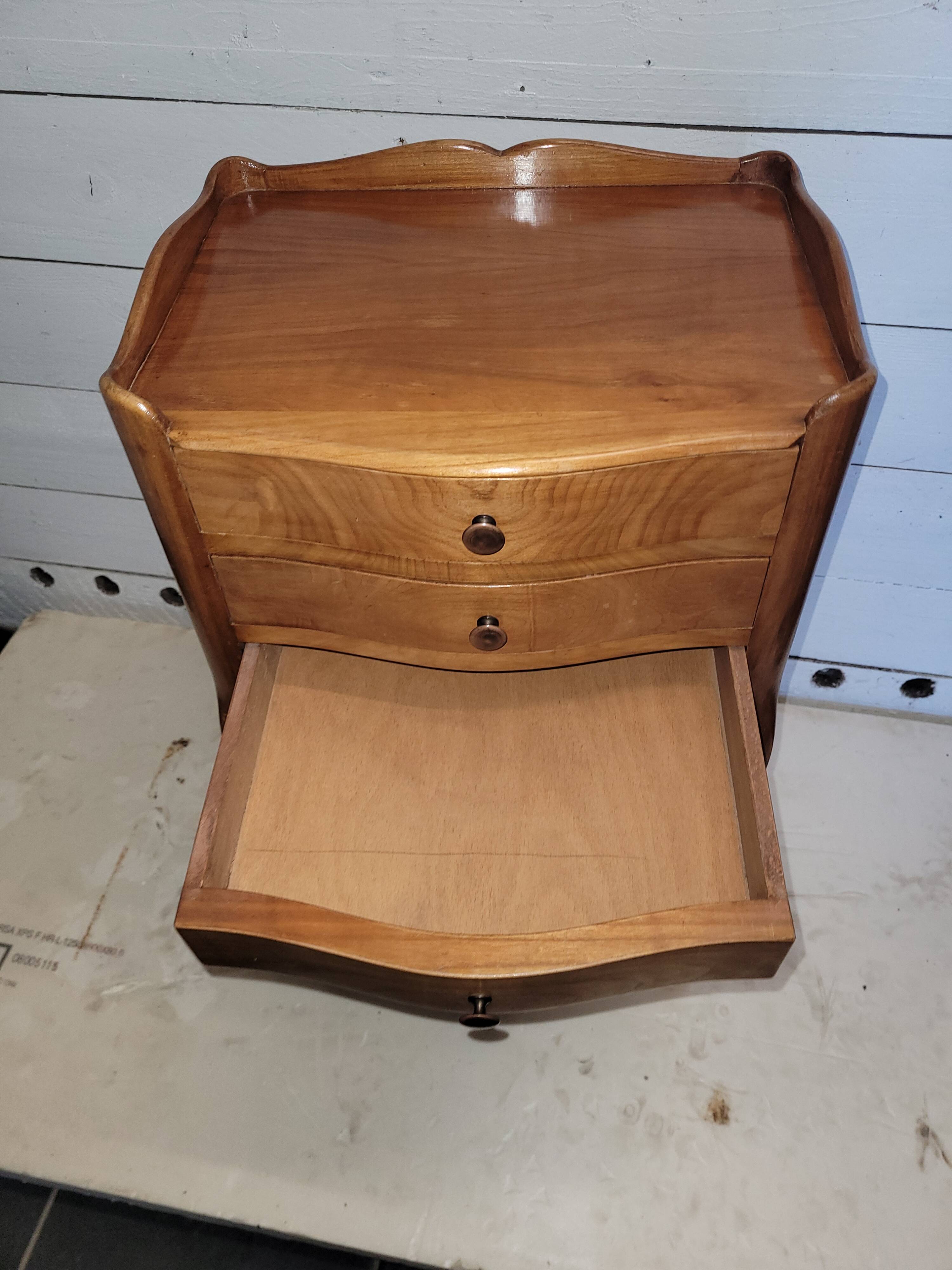 Louis XV style bedside table in cherry wood