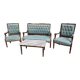 Ensemble canapé et fauteuils avec table basse