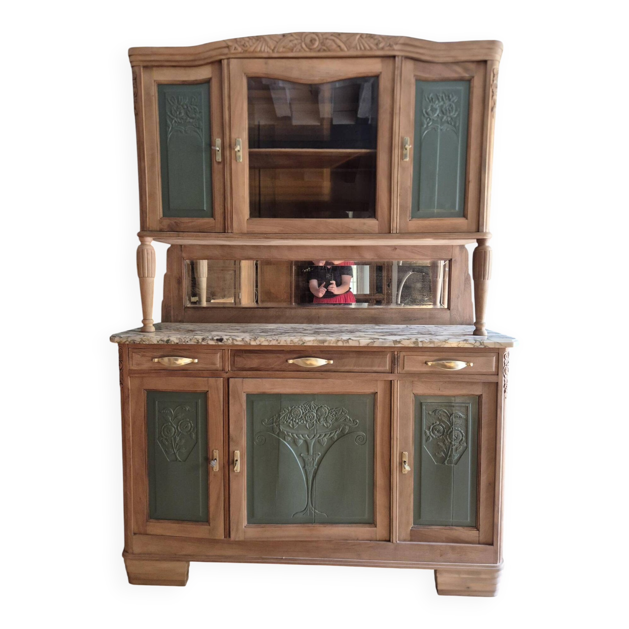Art Deco sideboard with marble