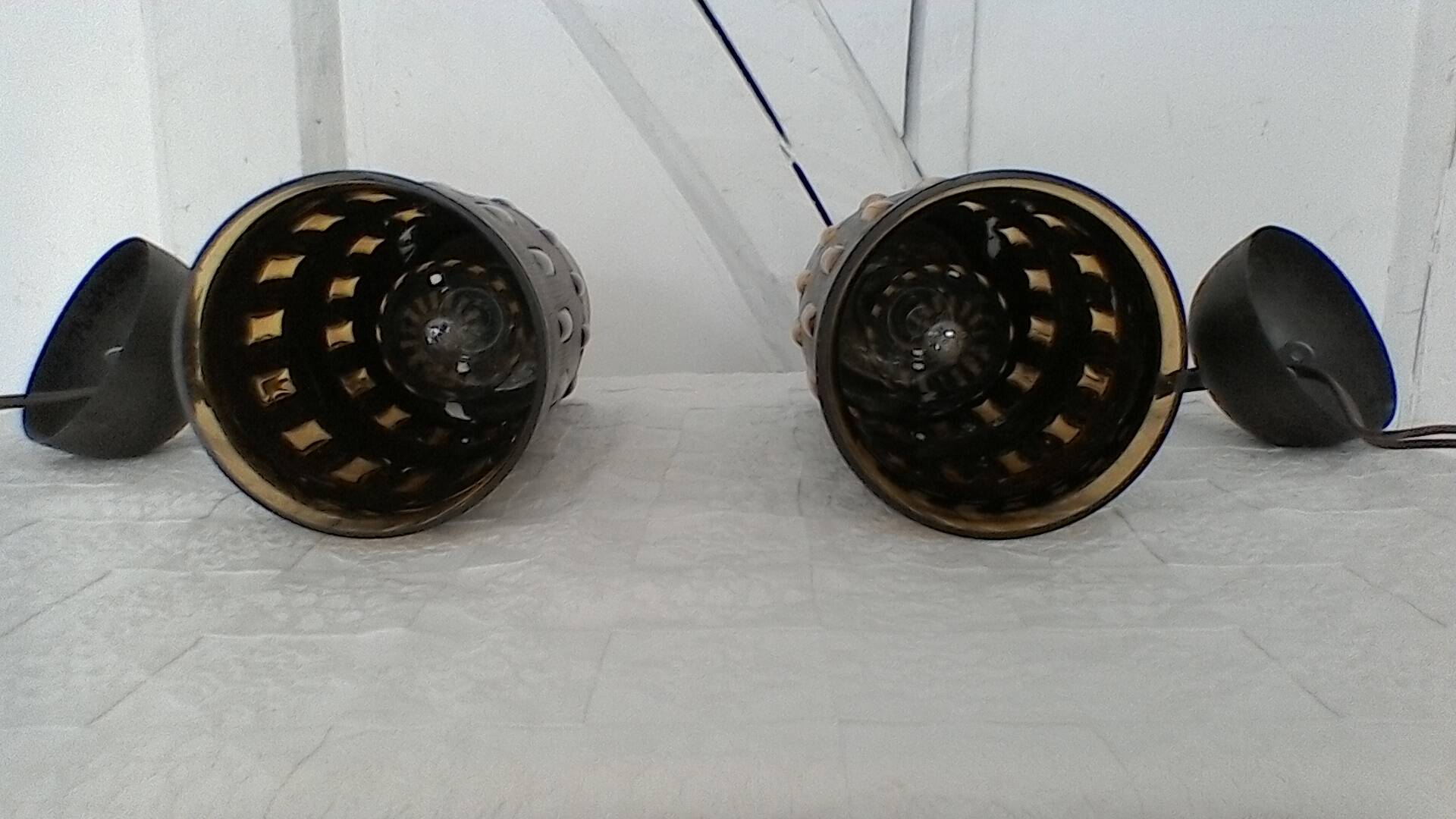 Nanny still mc kinney pendant lights, vintage.