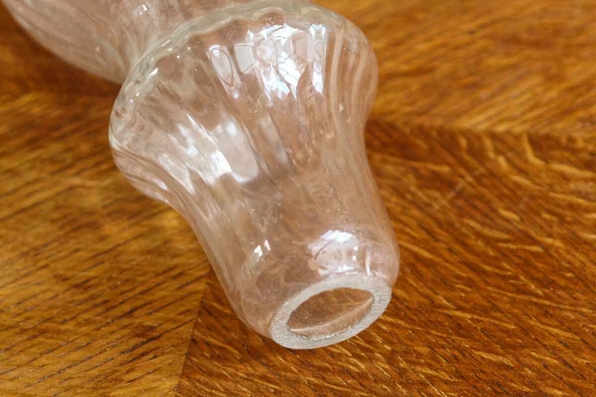 Old monumental glass decanter