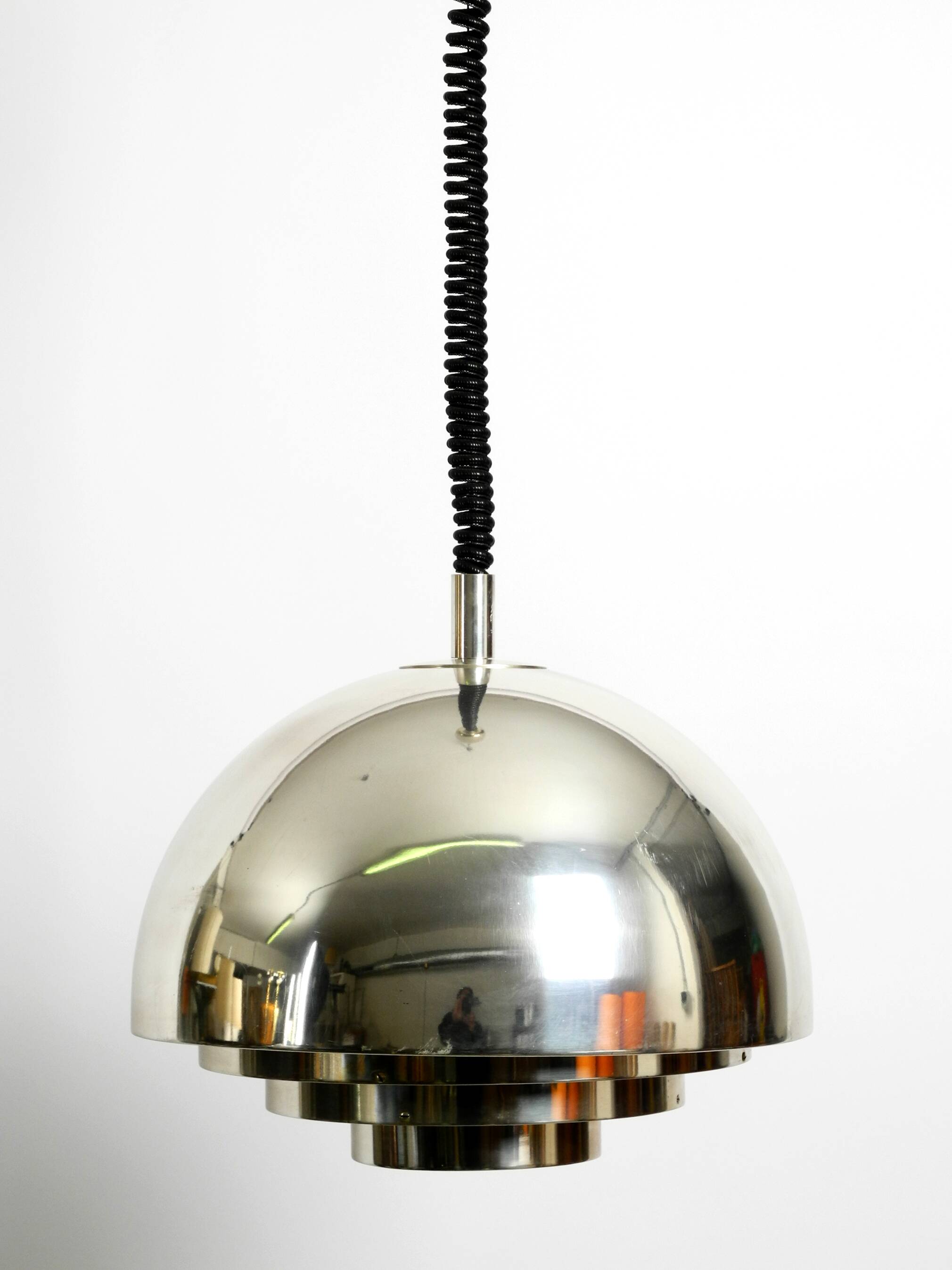Mid Century ceiling lamp by the Vereinigte Werkstätten silver-plated