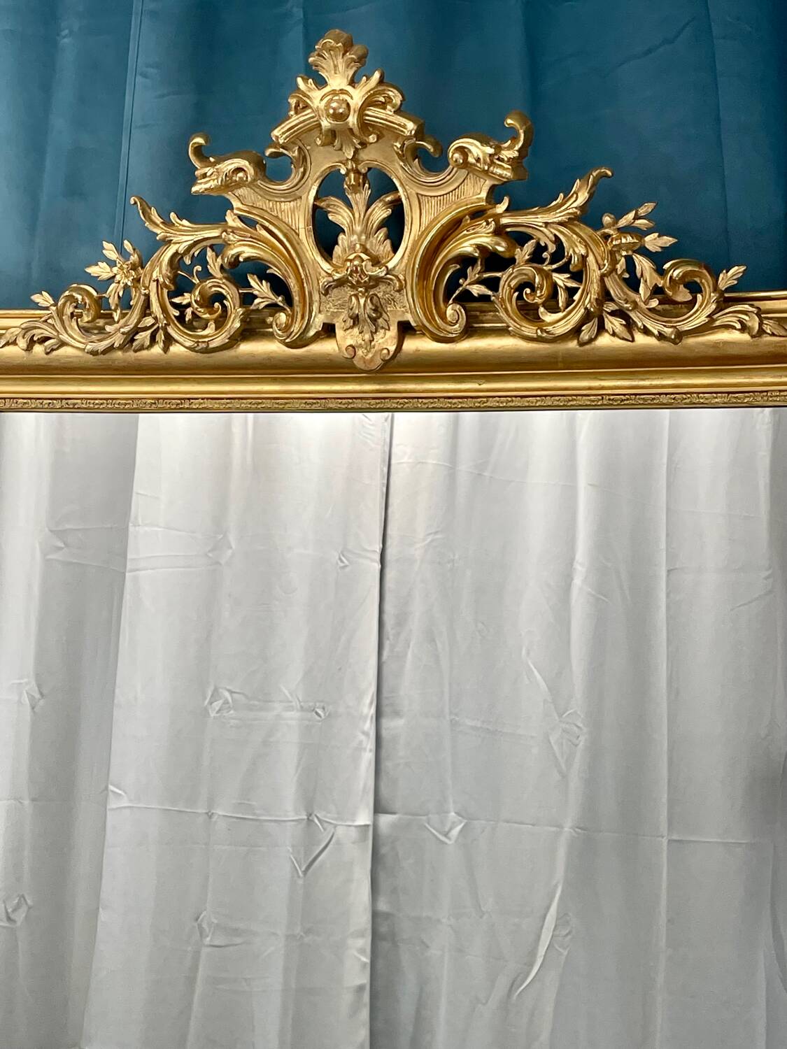Large old 19th century mirror high 196x 112 cm superb condition