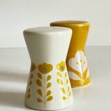 Vintage Scandinavian style ceramic salt and pepper shakers