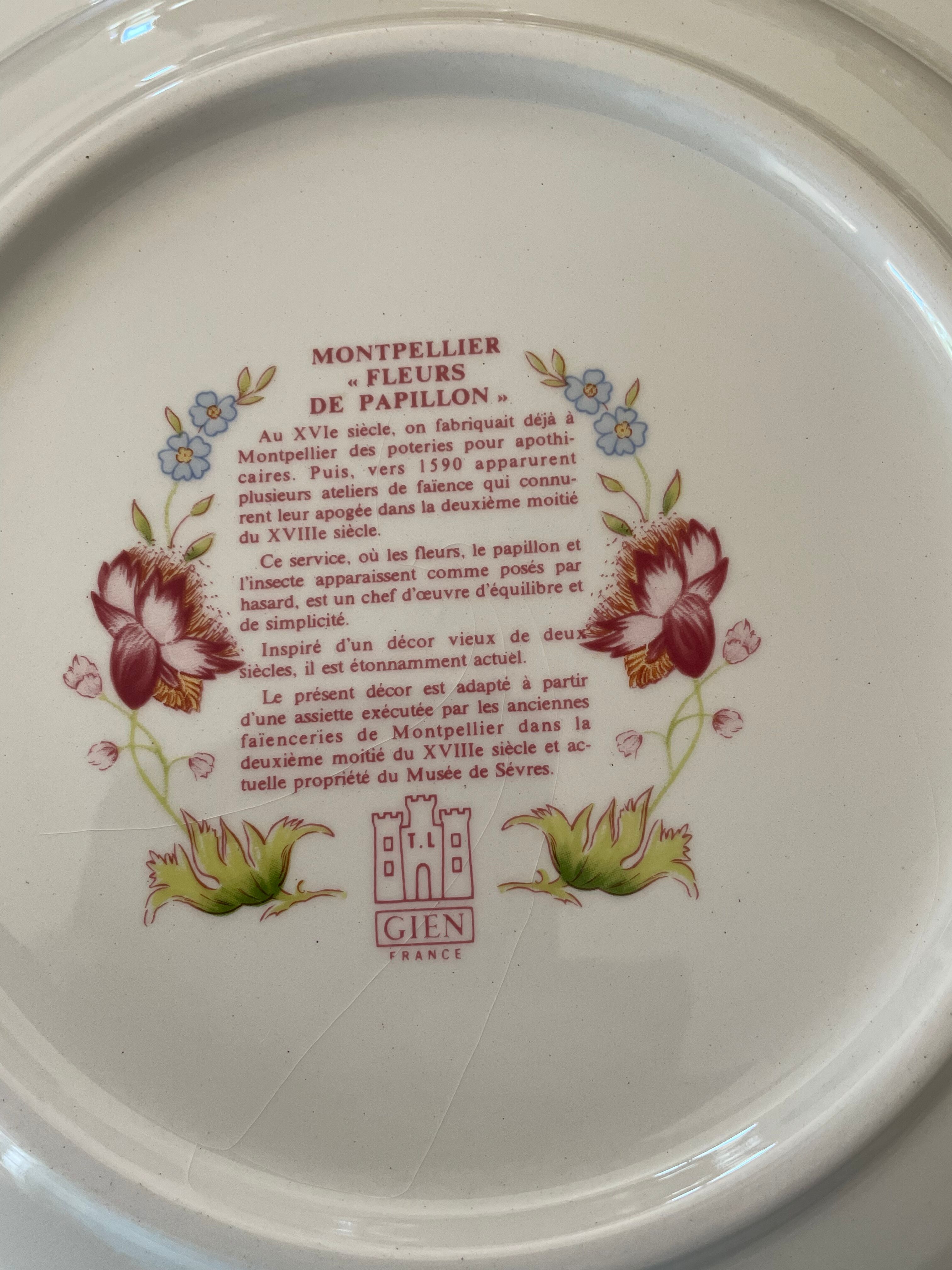 Two ceramic dishes from Gien model Montpellier