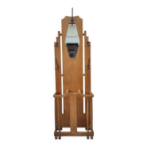 Art Deco coat rack in oak
