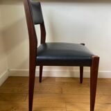 Scandinavian chair made of wood and skai