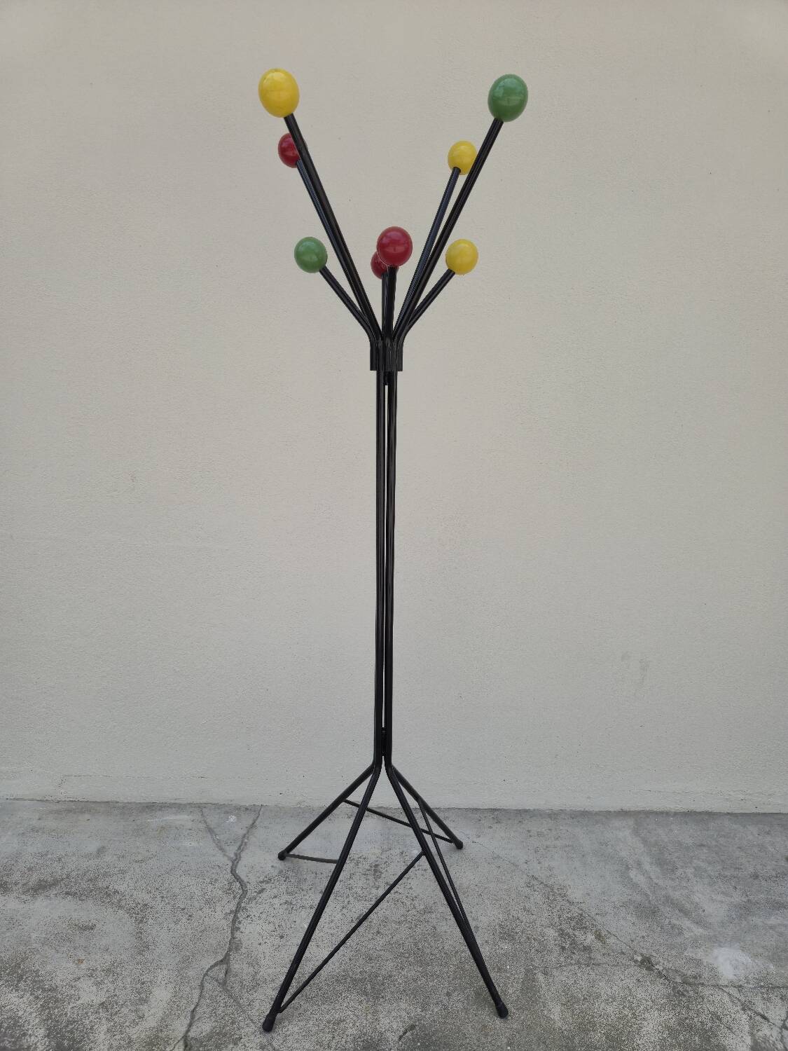 Portemanteau perroquet à boules colorées, 1950