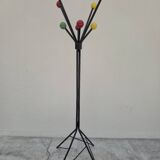 Vintage parrot coat rack with colored balls, 1950s design