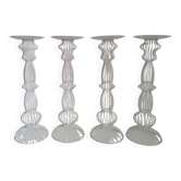 4 bougeoirs en fil de fer design contemporain