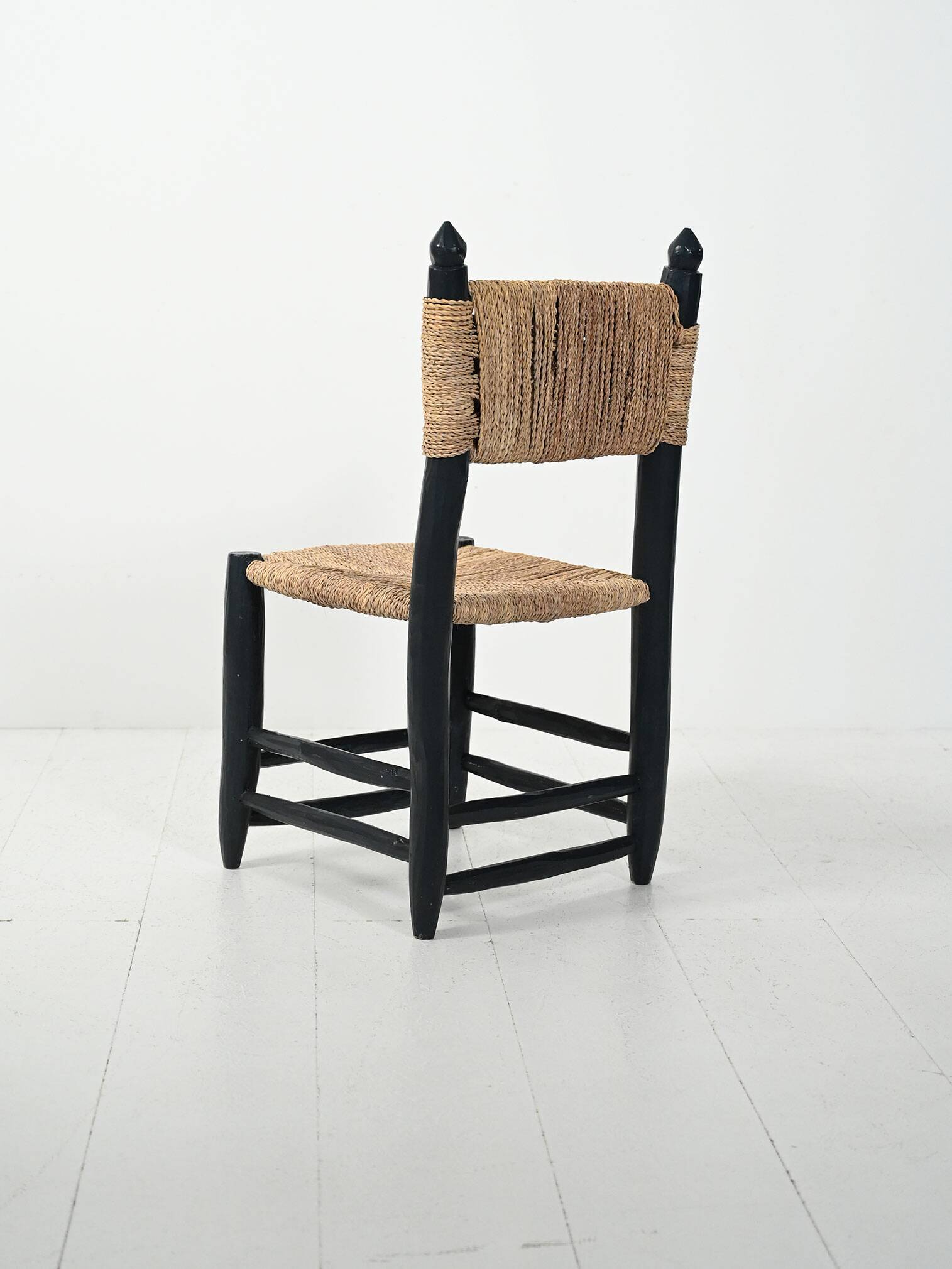 5 chaises marocaines en bois bleu