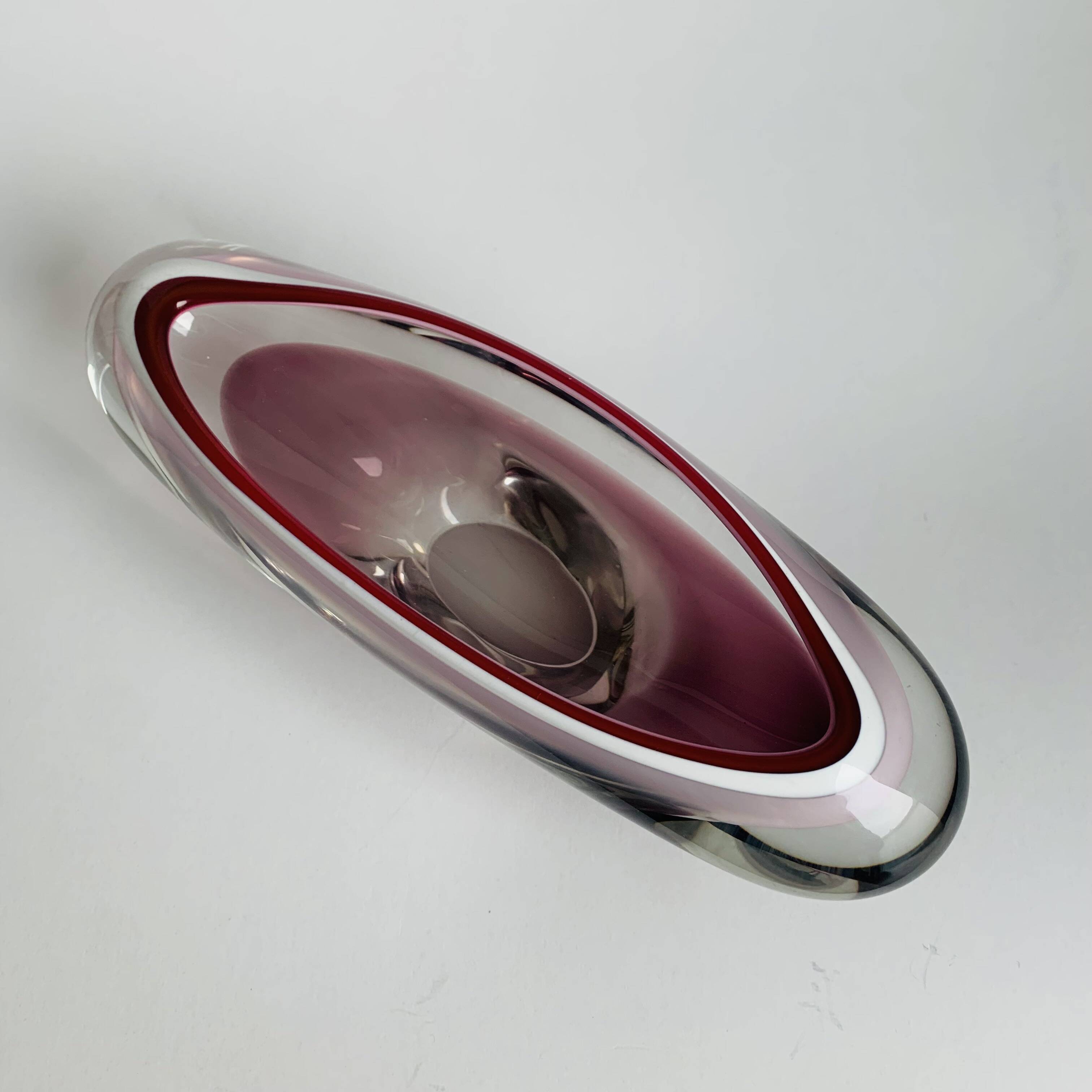 Glass  bowl Chribska Sklarna, Czechoslovakia, 1960s