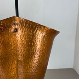 Original Metal Copper Brutalist Hollywood Regency Umbrella Stand Germany, 1970s