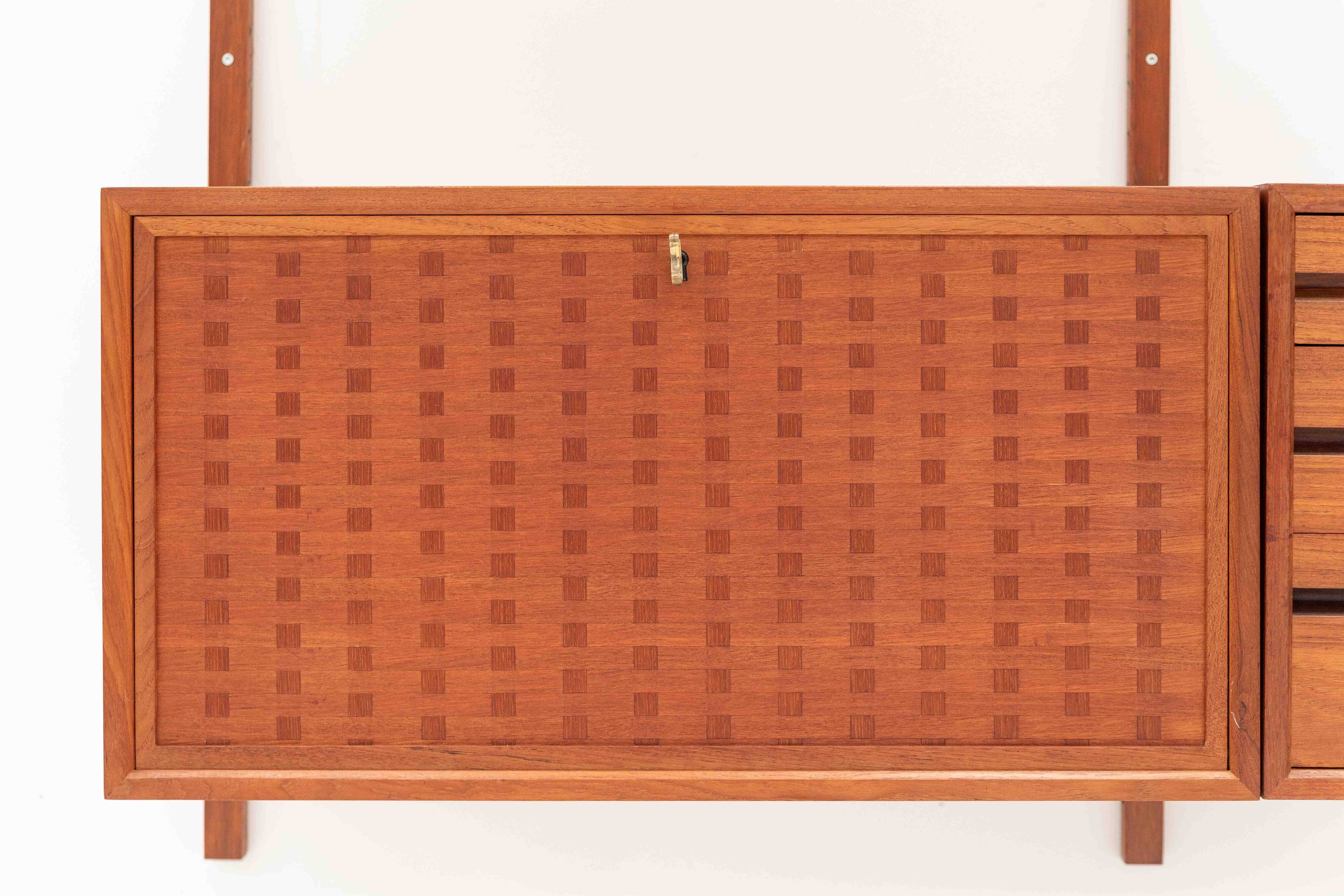 3-bay Cado wall unit by Poul Cadovius