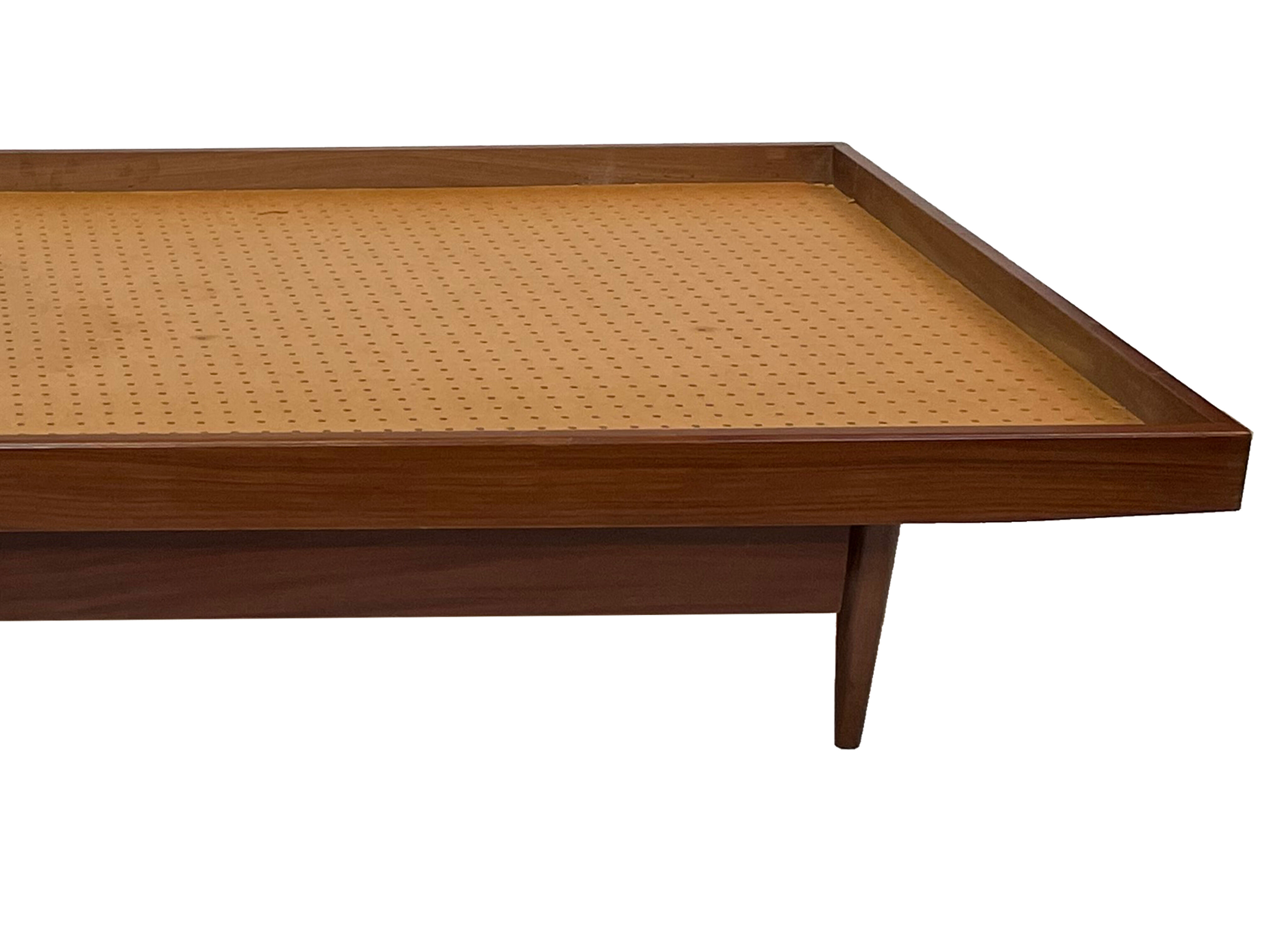Teak daybed 1960s minimalist design with drawers