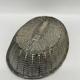 silver metal basket
