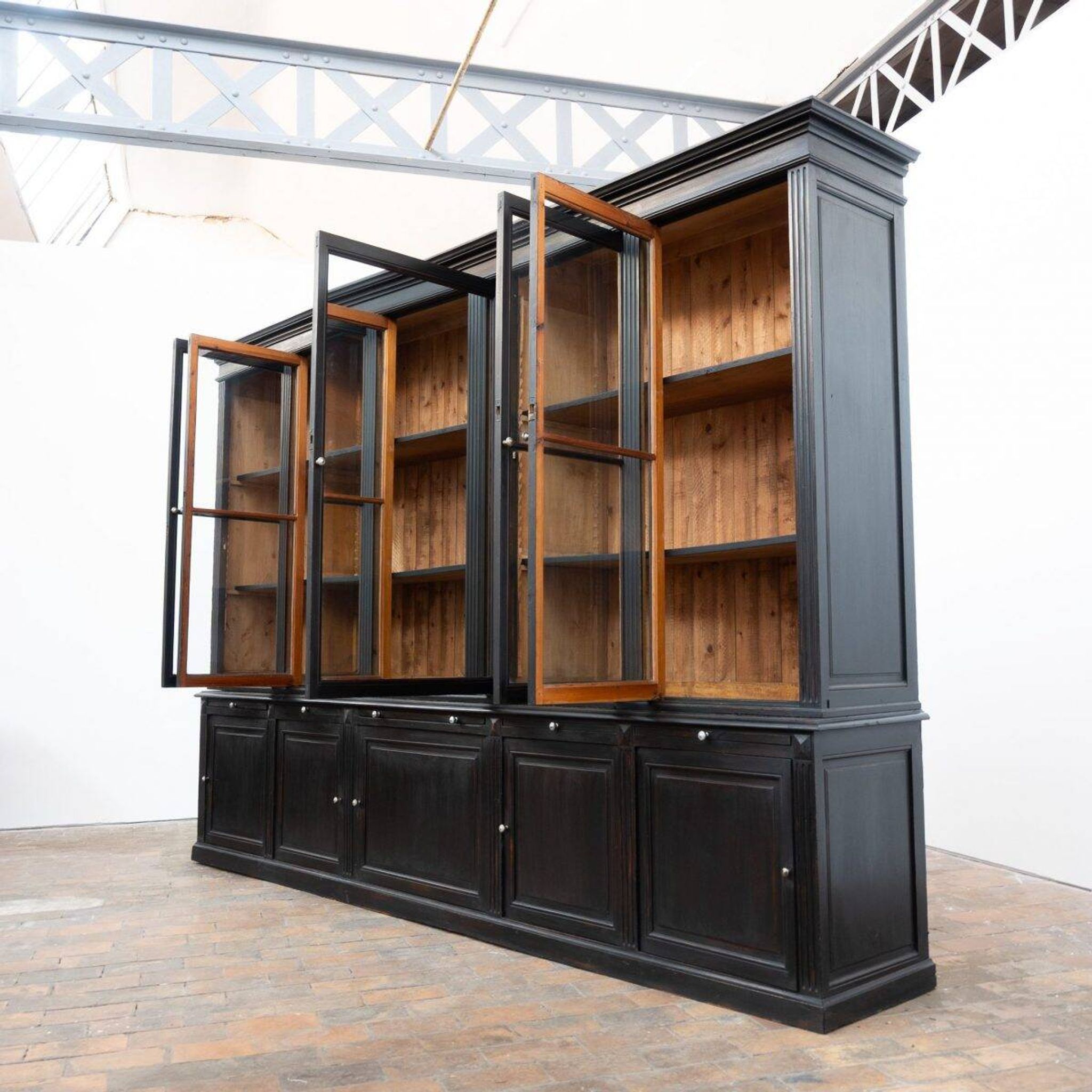 Large wooden hat maker's cabinet – early 20th century