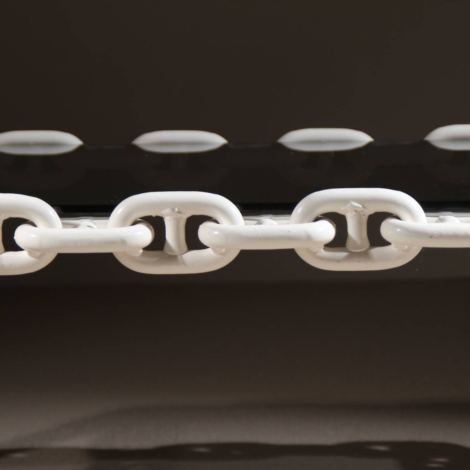 Brutalist Chain Link Coffee Table with Smoked Glass | France 1970s