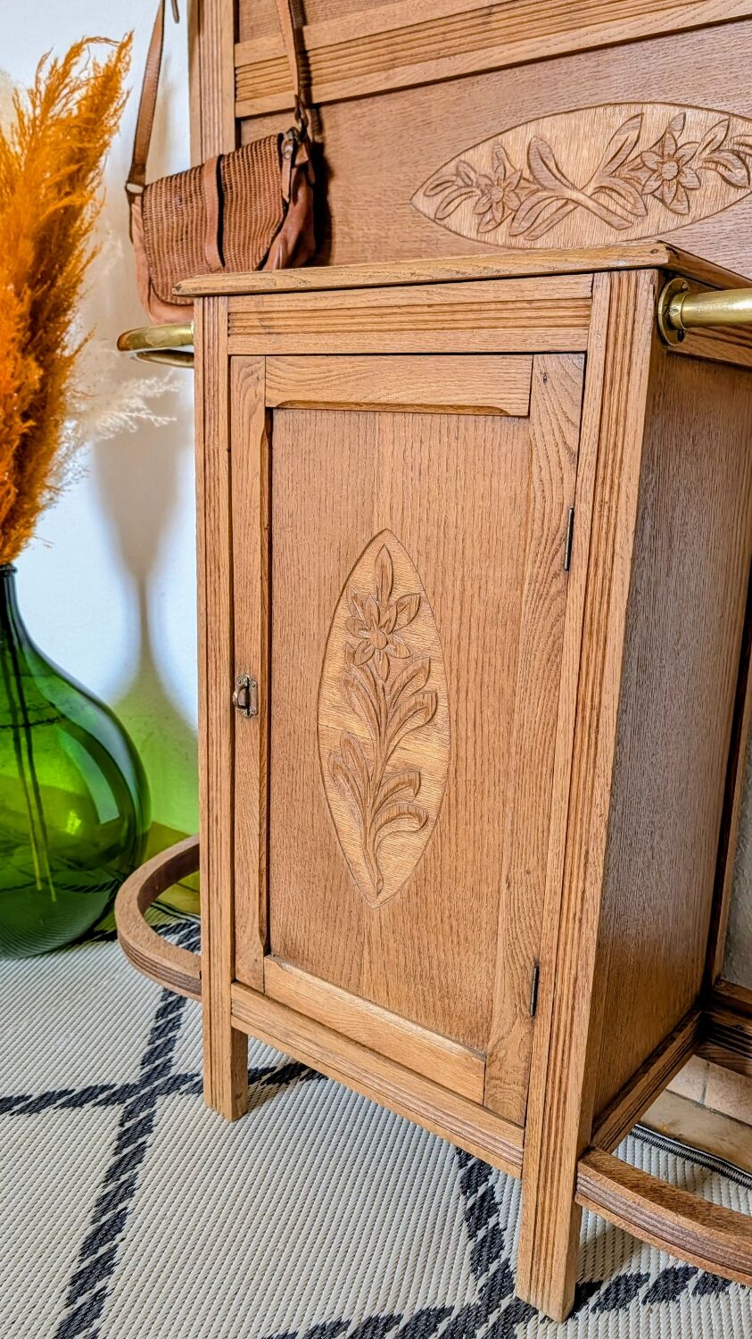 Art Deco wall coat rack