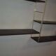 1960s IRON AND SHEET METAL WALL SHELVES