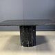 Vintage black marble dining table, 1970s