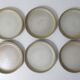 6 vintage stoneware dessert plates
