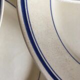 set of 9 flat plates of iron earth in 1920 Grigny fillets