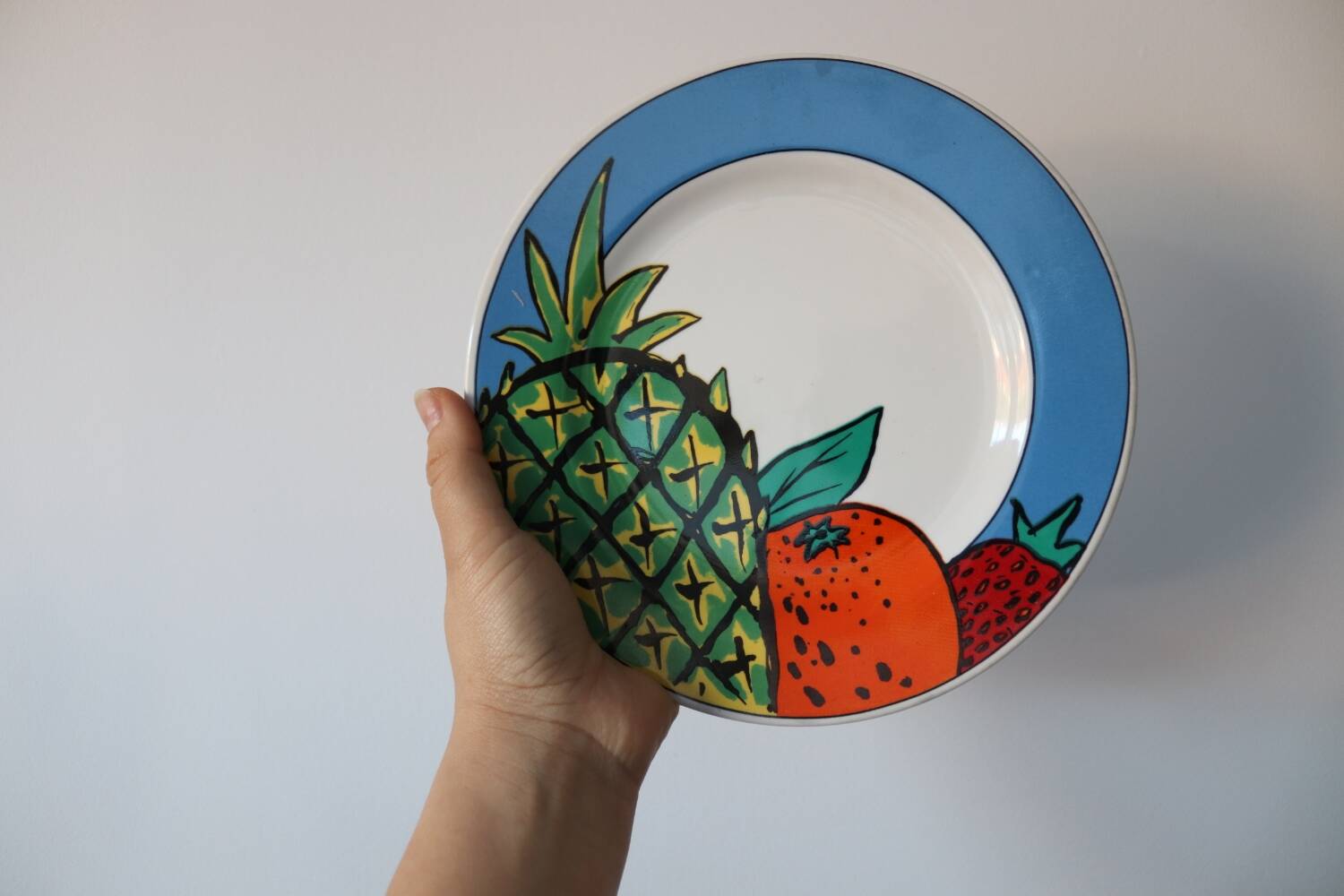 6 pop 90's porcelain dessert plates