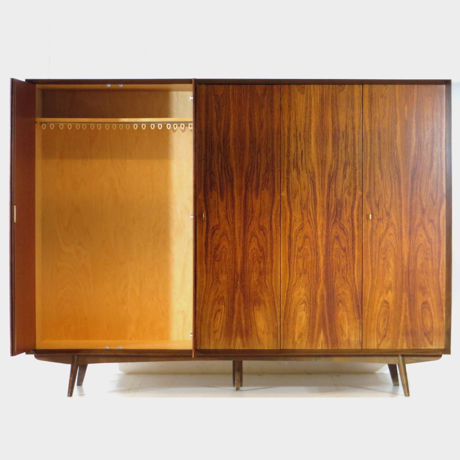 Large mid century modern 5-door wardrobe in rosewood, 1960s