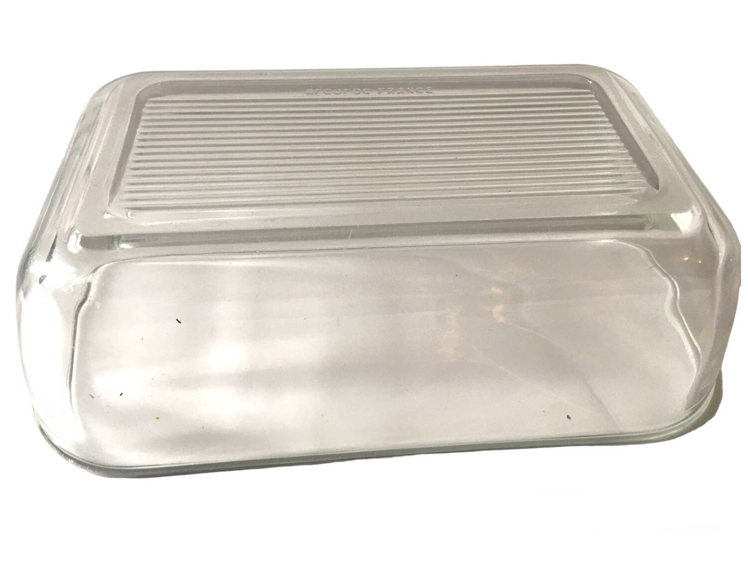 Arcopal cow butter dish