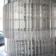 Monumental chandelier of art deco style in metal & crystal