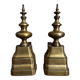 Pair of brass andirons