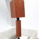Lampe suspension bois teck et plexis vintage 1970