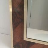 Mirror in wood and brass marquetry