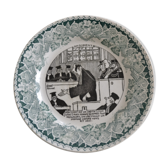 Luneville talking dessert plate