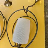 Pair of opaline glass pendant lights